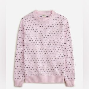 J. Crew Heritage 100% Cotton Sweater in Bird’s Eye Stitch, Pink, XS EUC